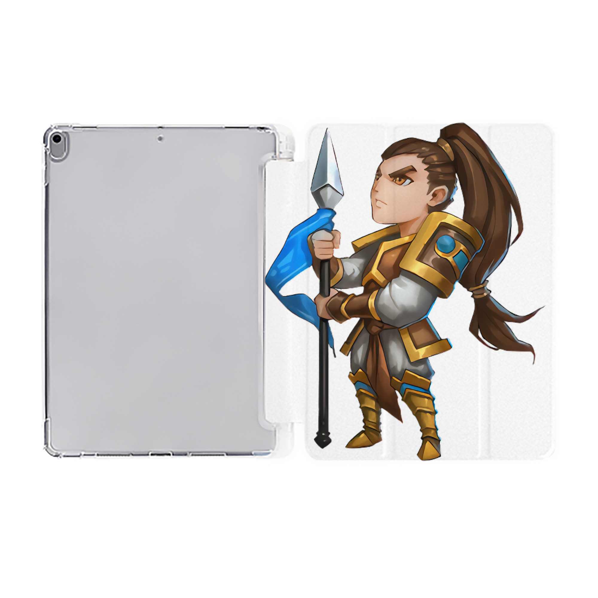 （画像用） リーグ・オブ・レジェンド League of Legends LOL IPad ケース ペン収納付き 三つ折りスタンド PUレザー×シリコン 対応機種9.5/10.5/10.9インチ